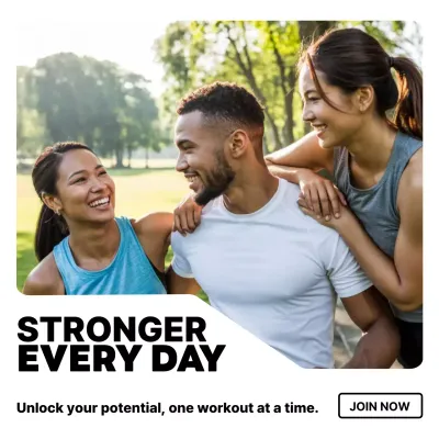 green modern fitness promotion