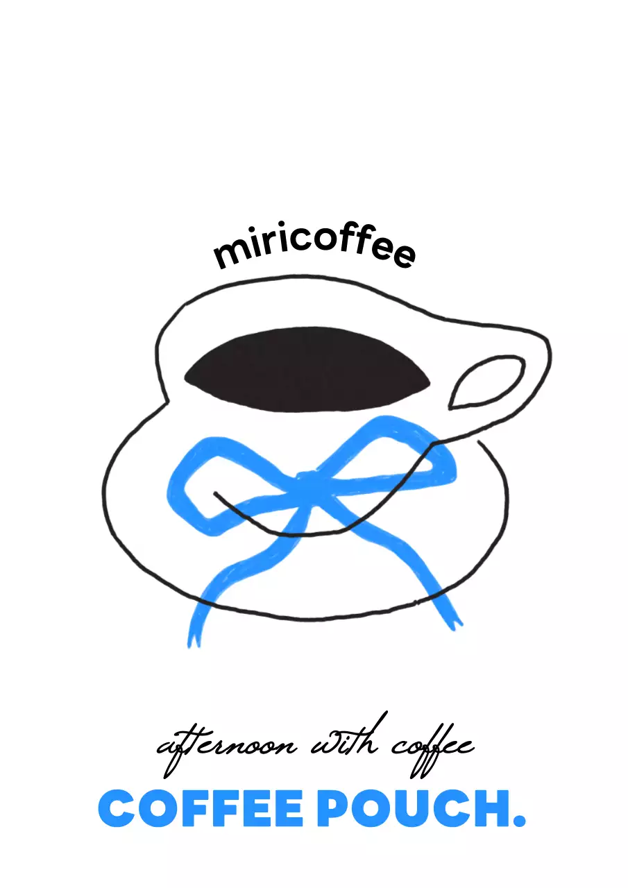 파랑 심플 커피 제품 홍보