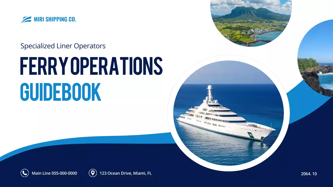 buku panduan feri modern biru