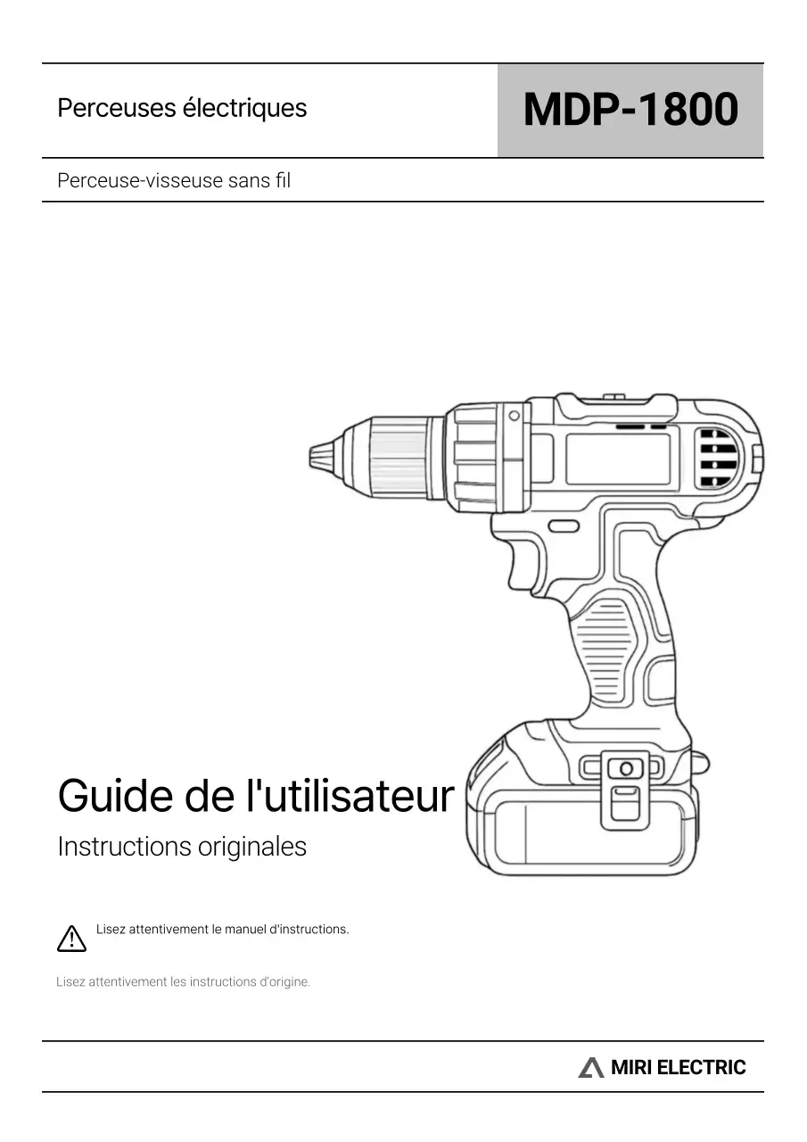 Manuel d'utilisation de l'outil électrique Black Basic