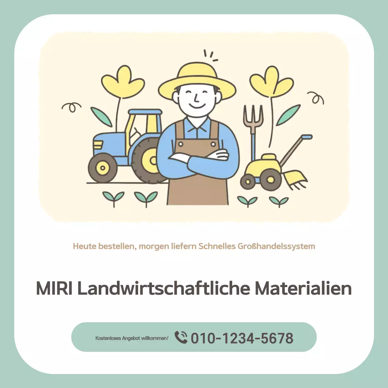 Werbung für einfache Landwirtschaft von Mint