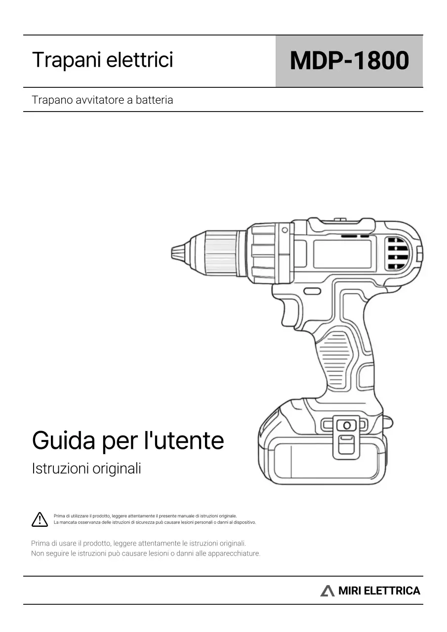 Manuale base per utensili elettrici neri