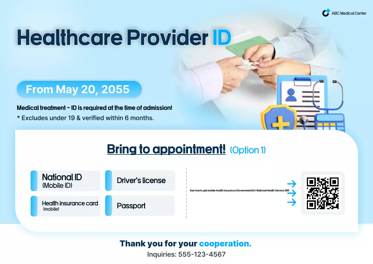 Panduan medis rapi berwarna biru langit