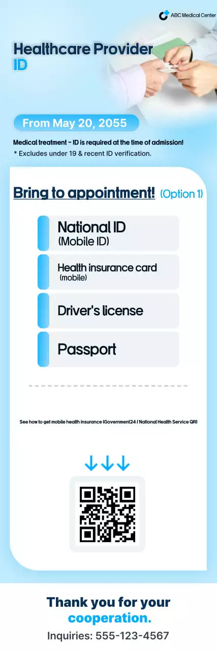 Guia médico azul celeste impecável