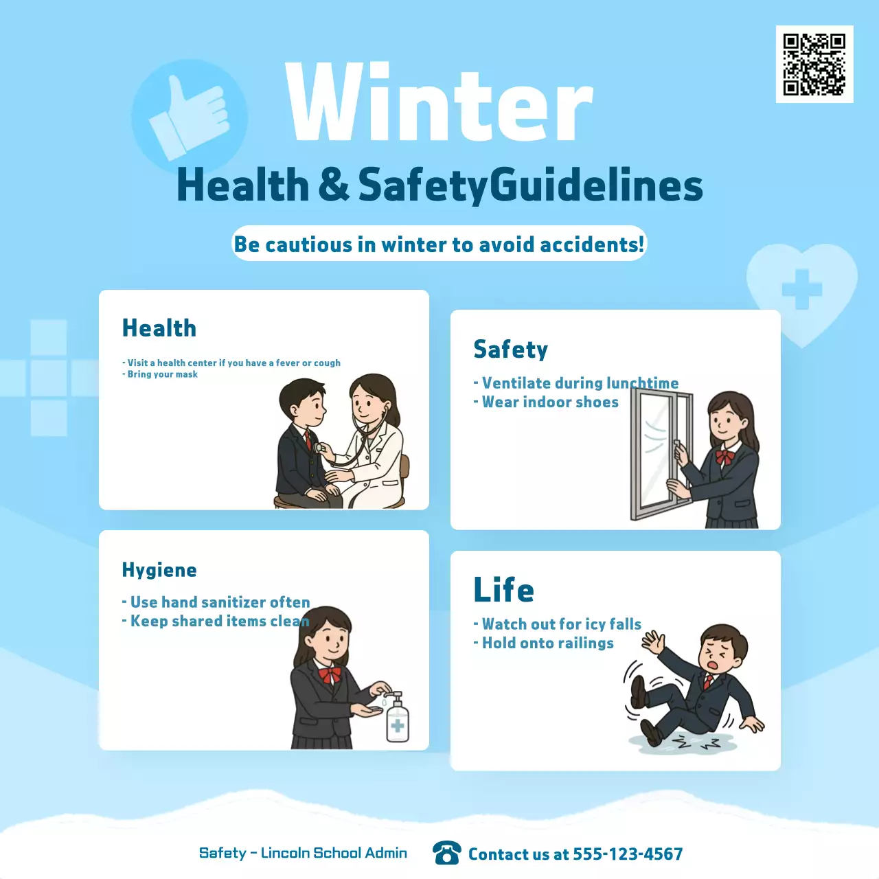 Pedoman Keselamatan Bersih Sky Blue