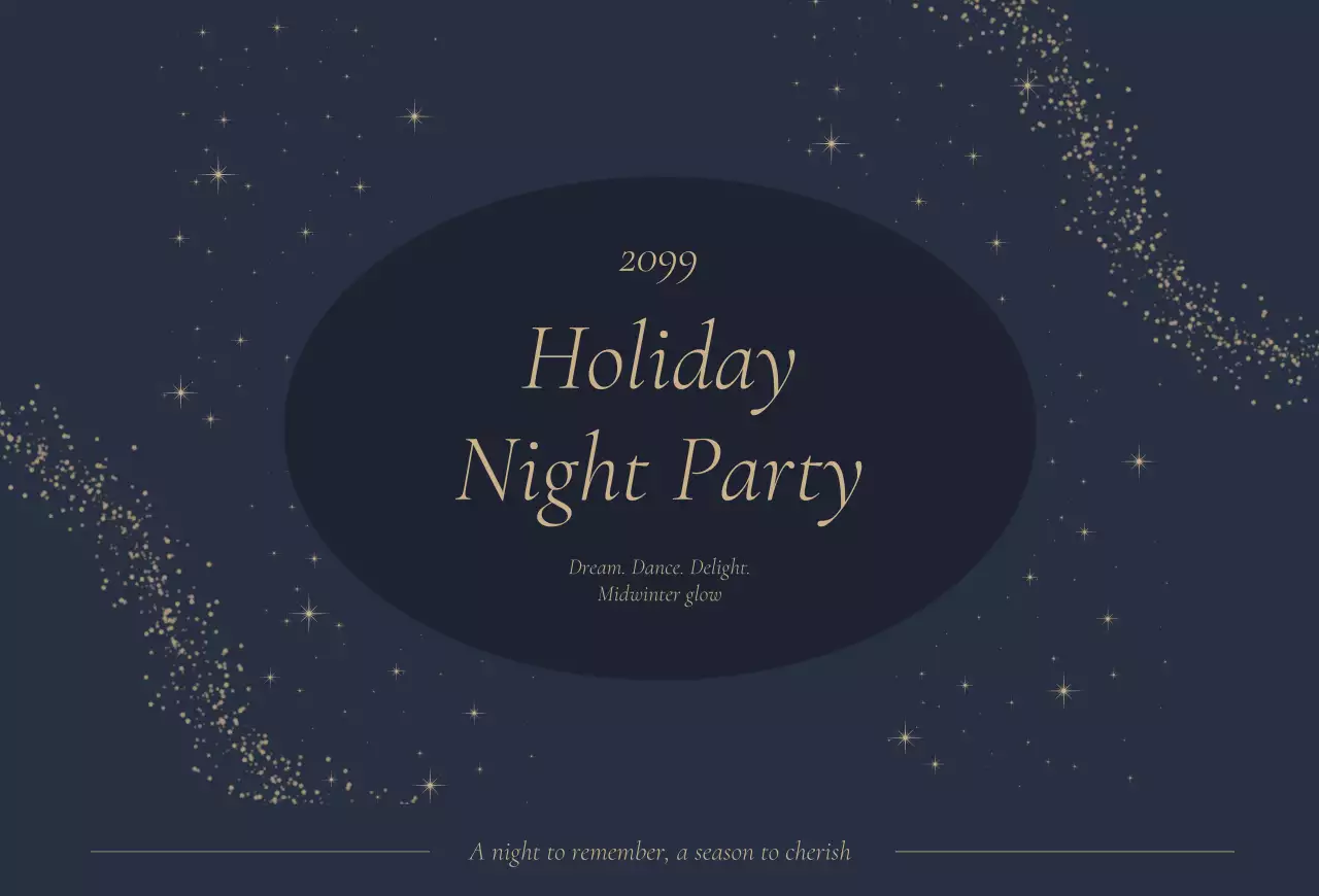 Undangan Pesta Elegan Biru Laut