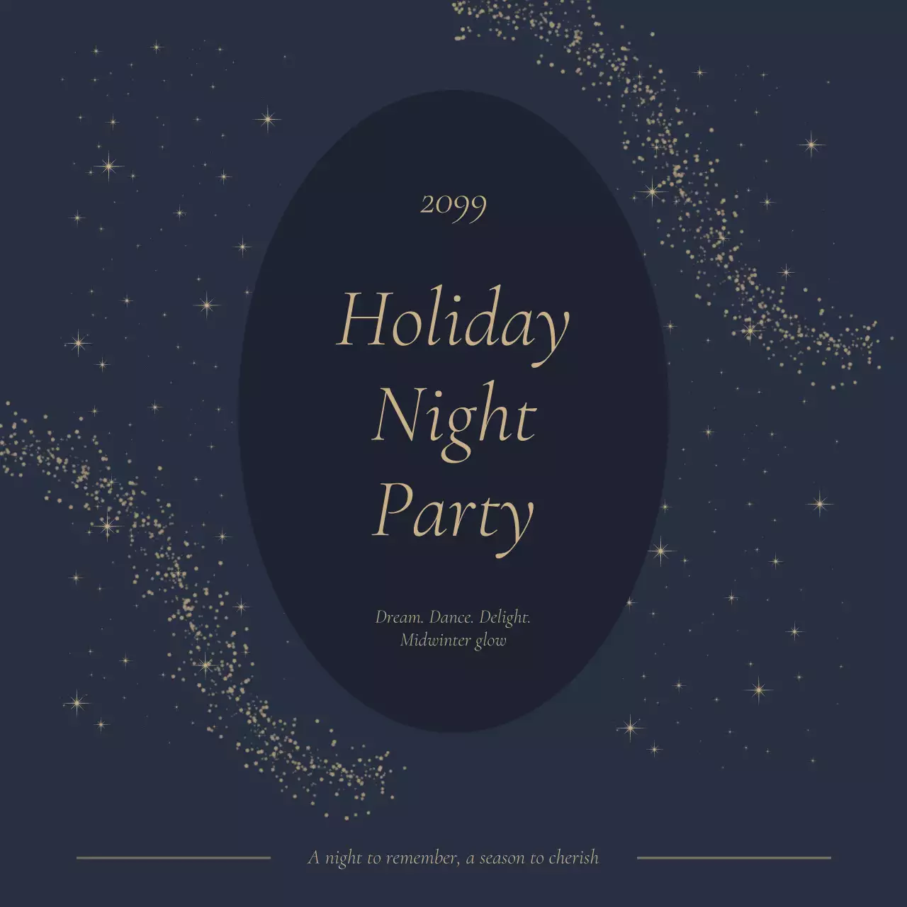 Undangan Pesta Elegan Biru Laut