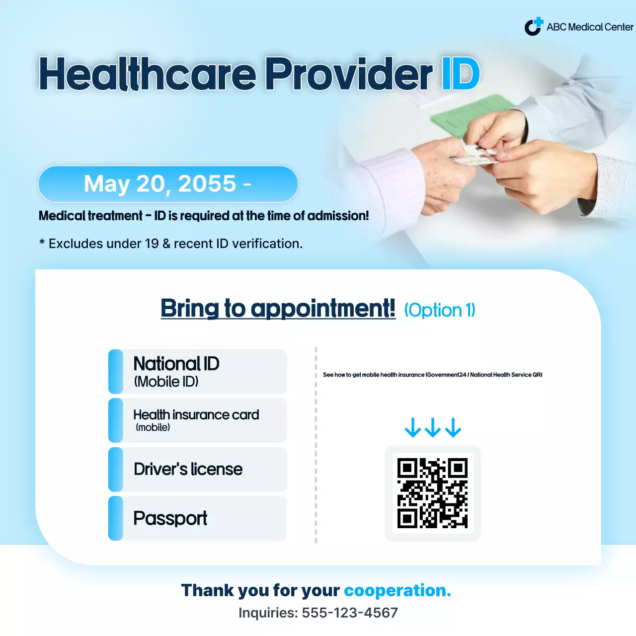 Sky blue neat medical guide