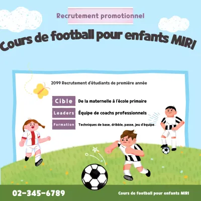 Recrutement de Sky Blue Cute Soccer
