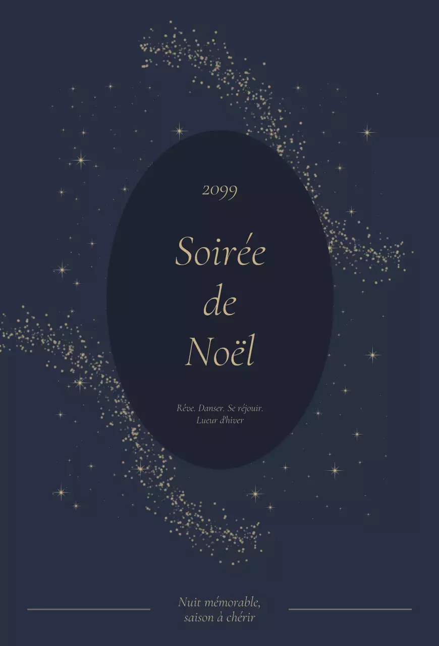 Invitation élégante bleu marine pour une fête