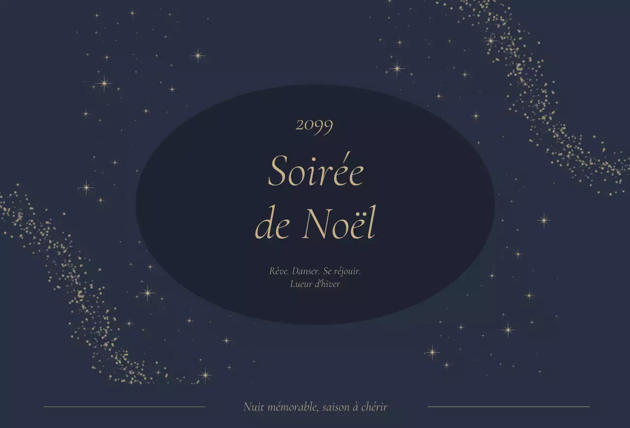 Invitation élégante bleu marine pour une fête