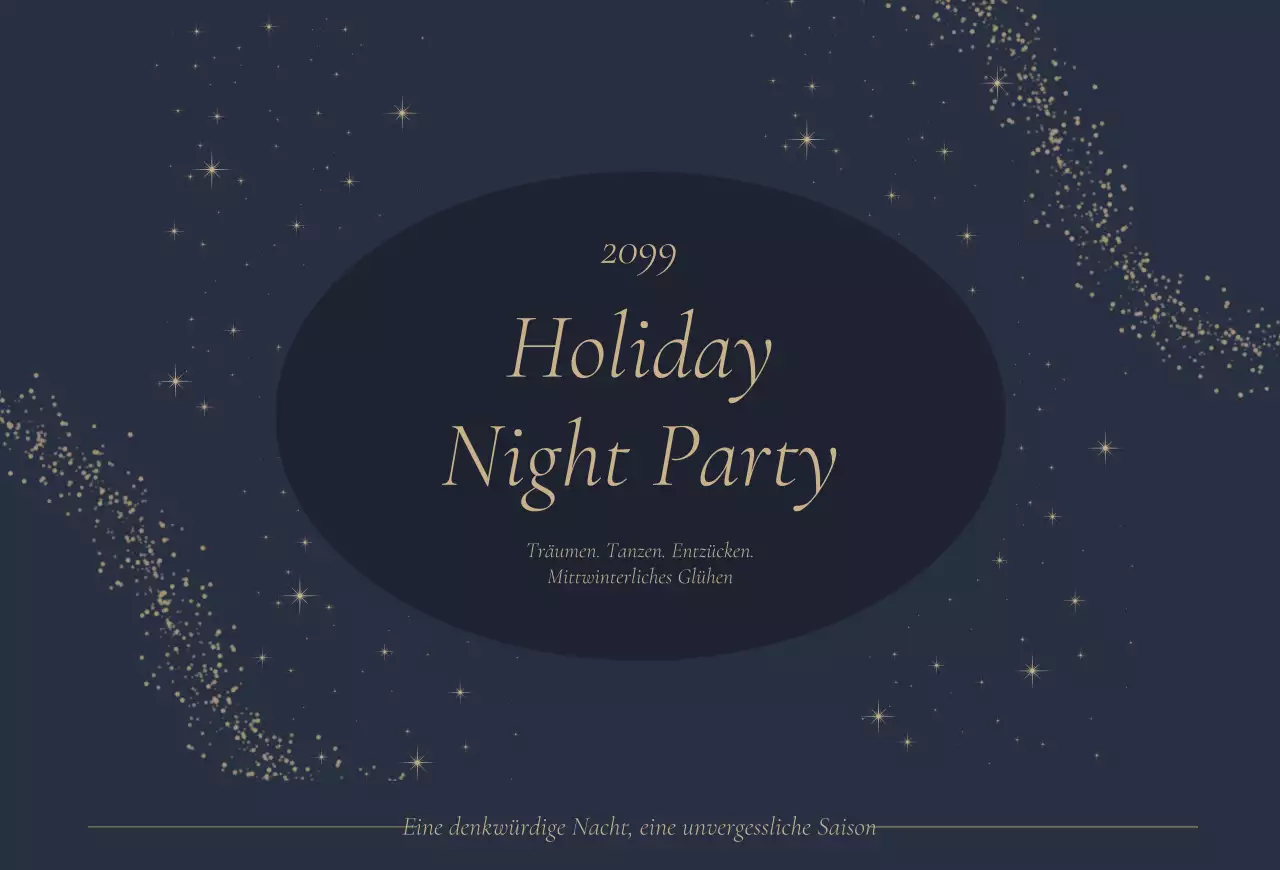 Elegante Party-Einladung in Marineblau