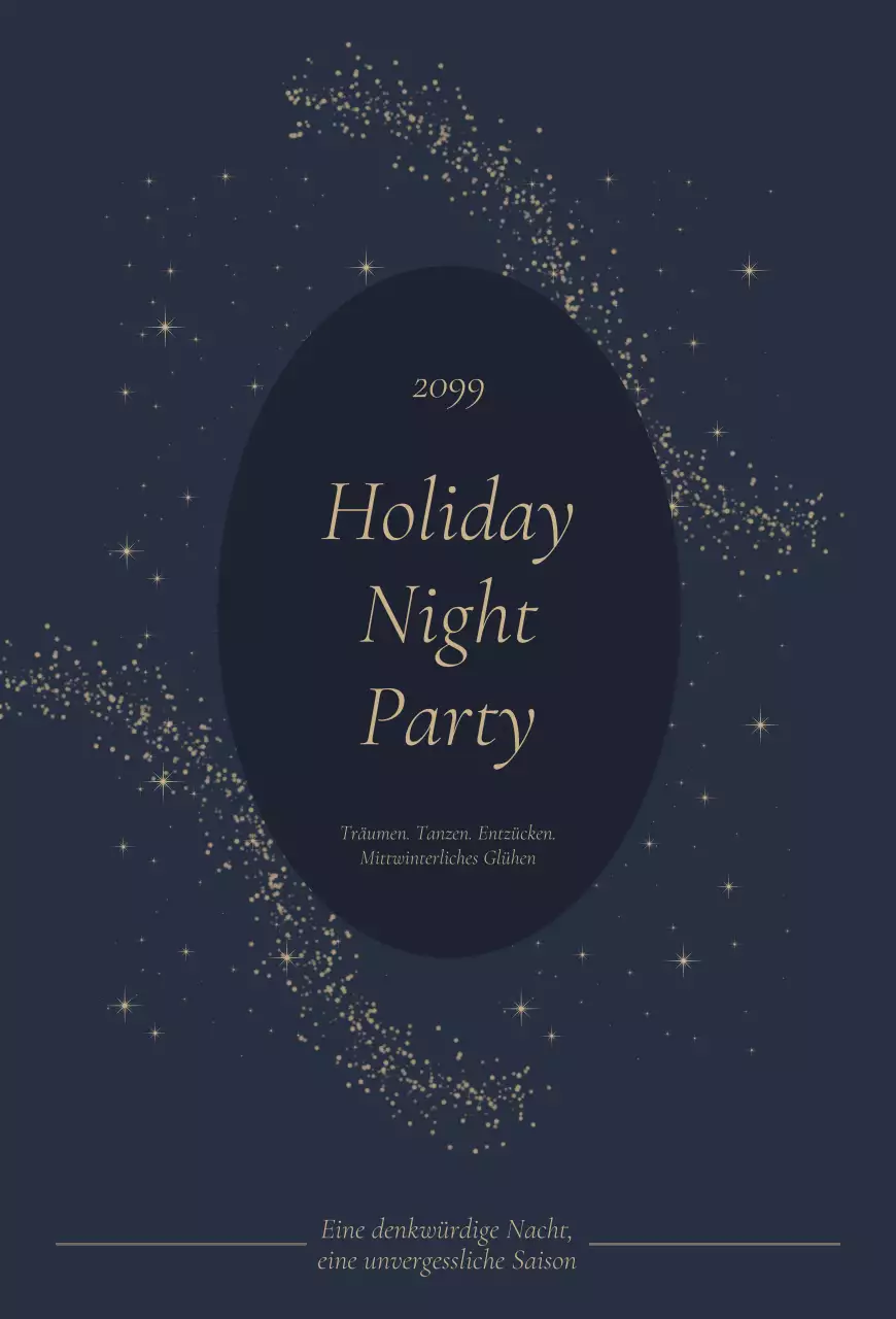 Elegante Party-Einladung in Marineblau