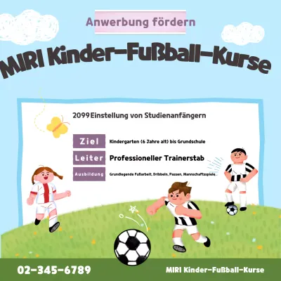 Sky Blue Cute Soccer Recruitment