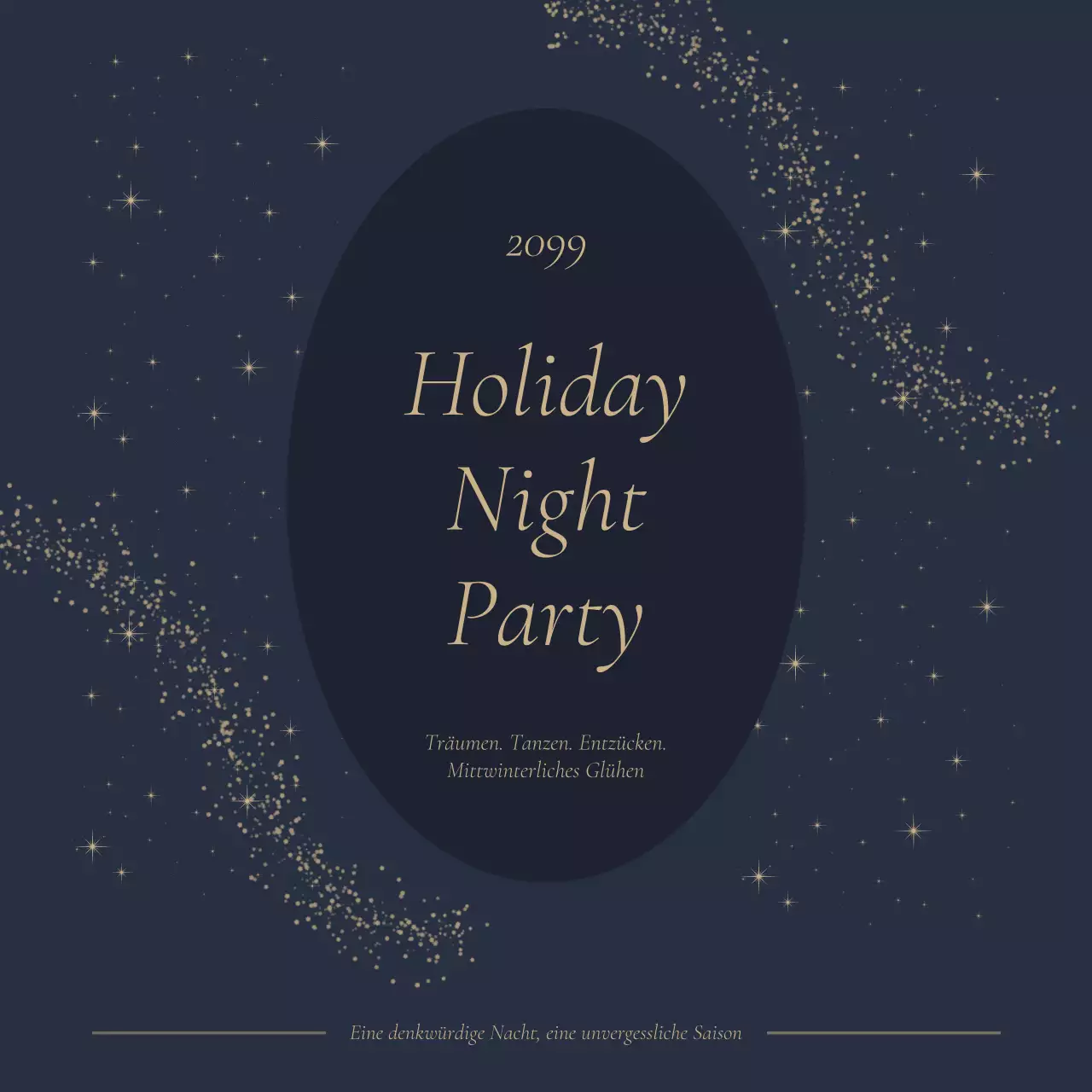 Elegante Party-Einladung in Marineblau