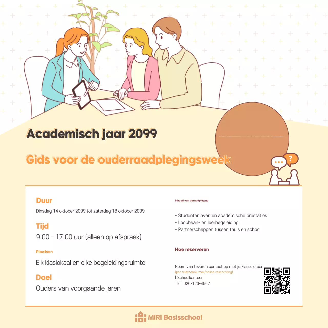 Oranje Eenvoudige Onderwijsgids