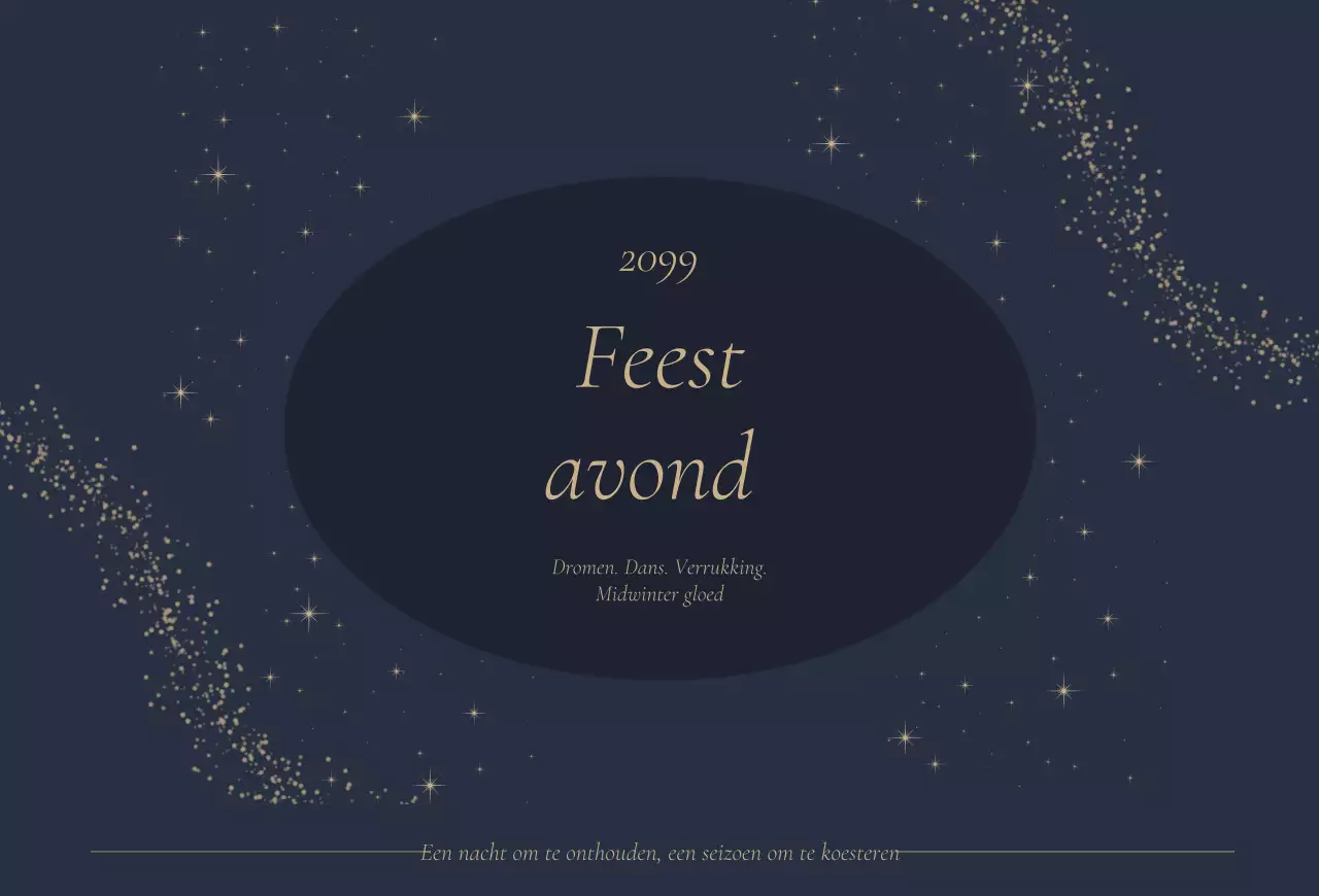 Marineblauwe elegante feestuitnodiging