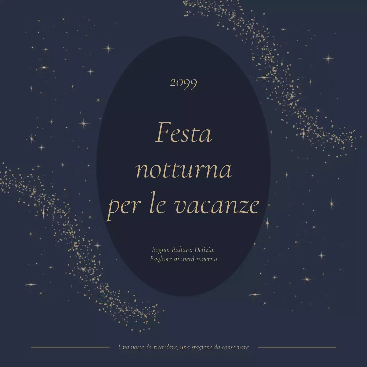 Invito elegante per una festa in blu navy
