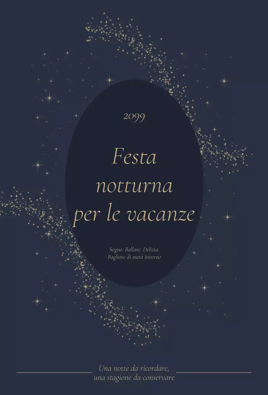 Invito elegante per una festa in blu navy