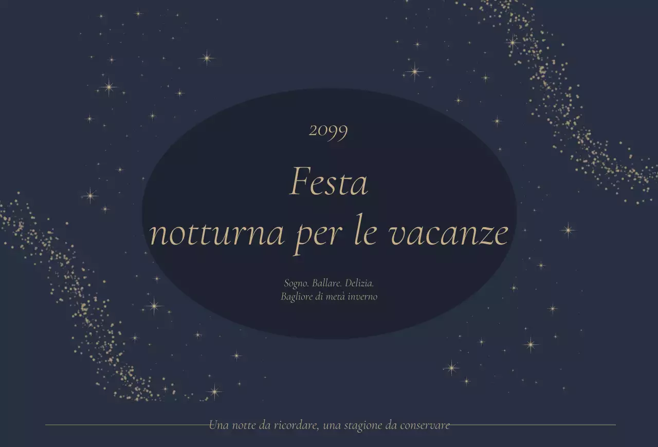 Invito elegante per una festa in blu navy
