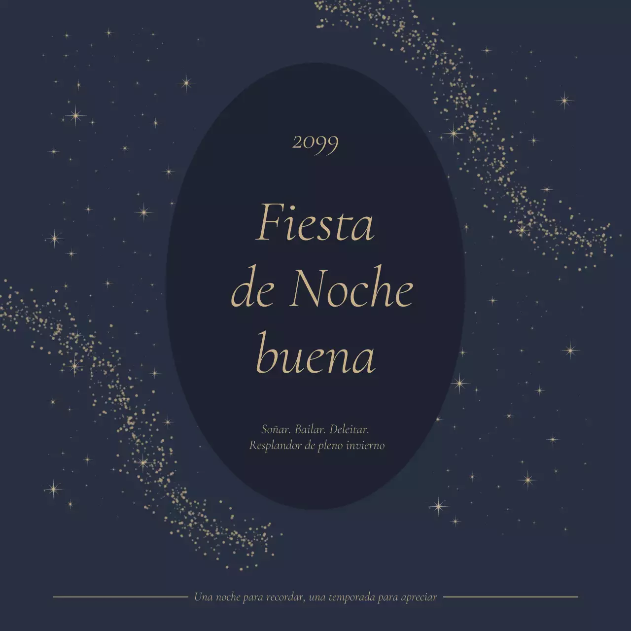 Invitación elegante azul marino para fiesta