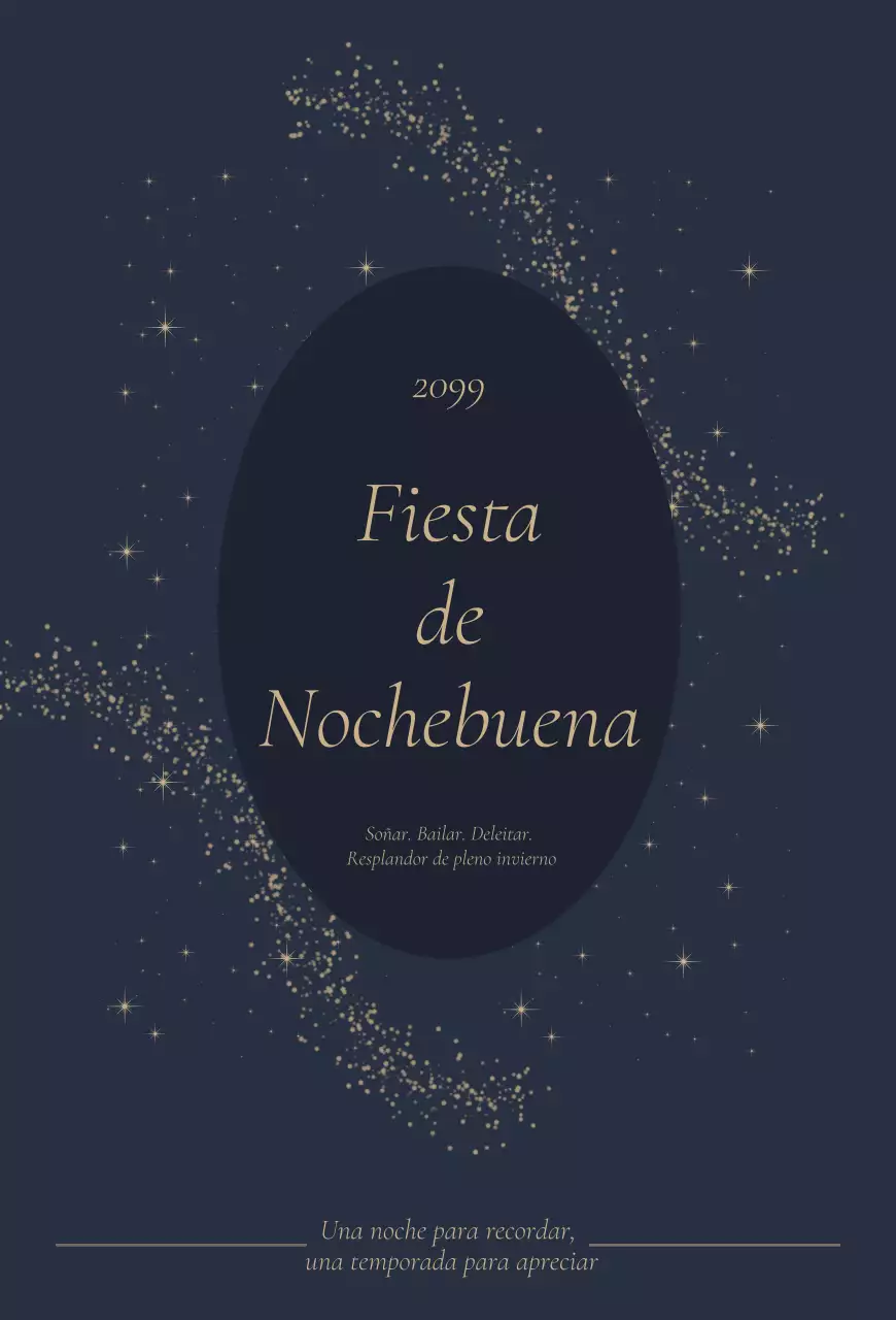 Invitación elegante azul marino para fiesta