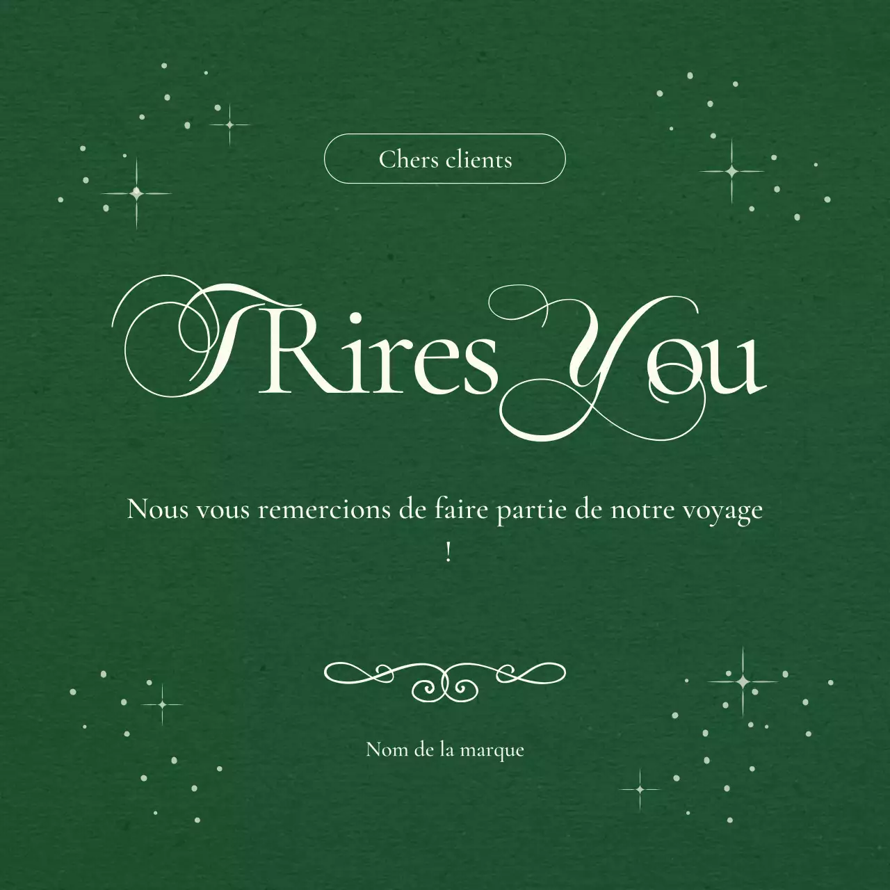 Vœux classiques verts et blancs pour le Nouvel An sur les réseaux sociaux