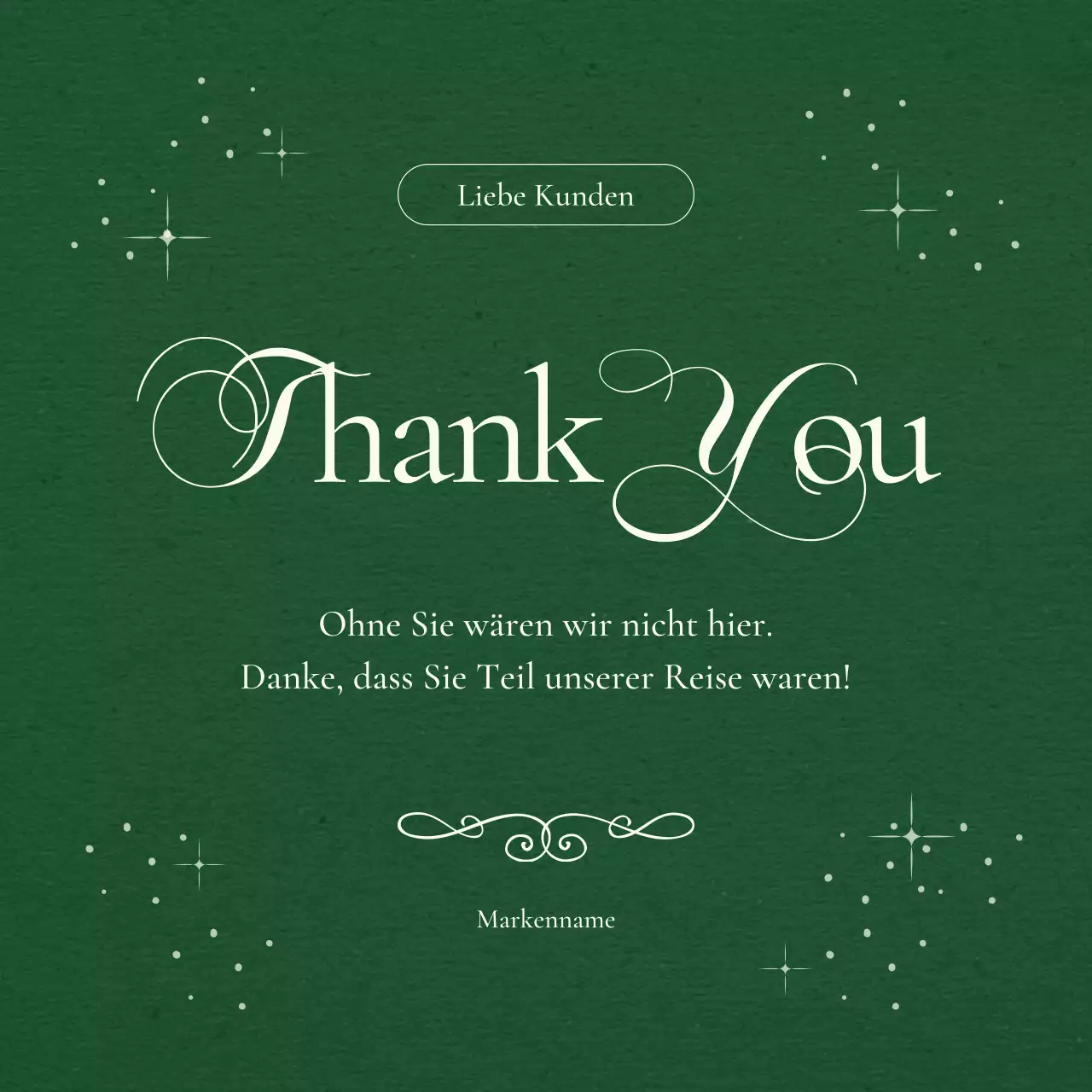 Grün-weißer klassischer Neujahrsgruß für soziale Medien