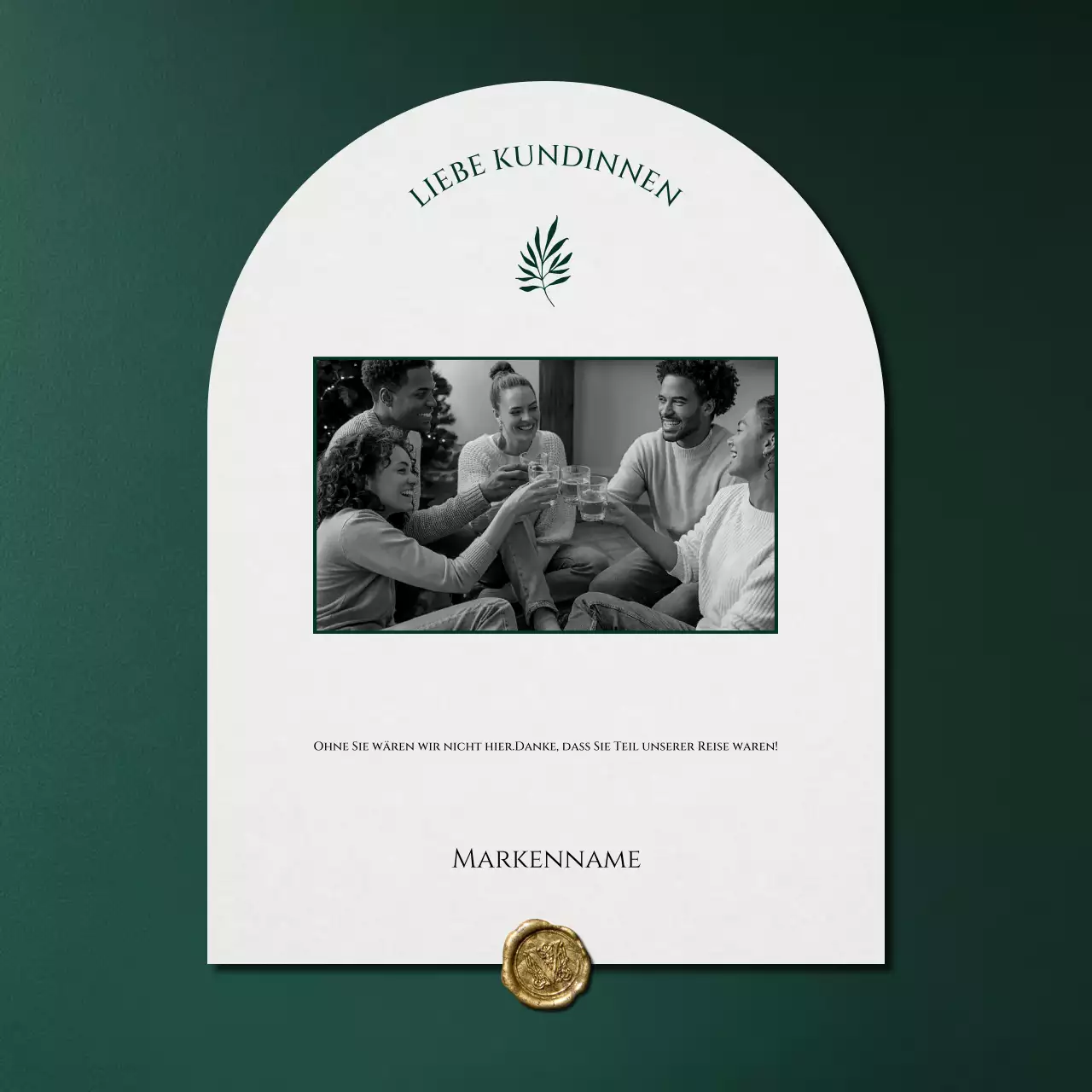 Grünes und weißes minimalistisches Neujahrsgruß-Square für soziale Medien