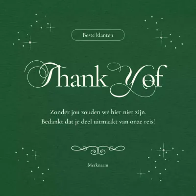 Groen en wit klassiek nieuwjaarsgroet sociaal mediavierkant