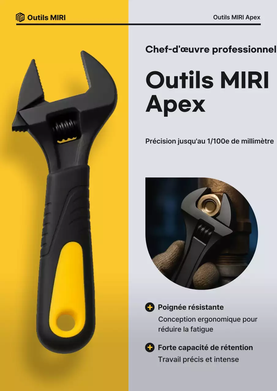 Publicité pour un outil moderne noir