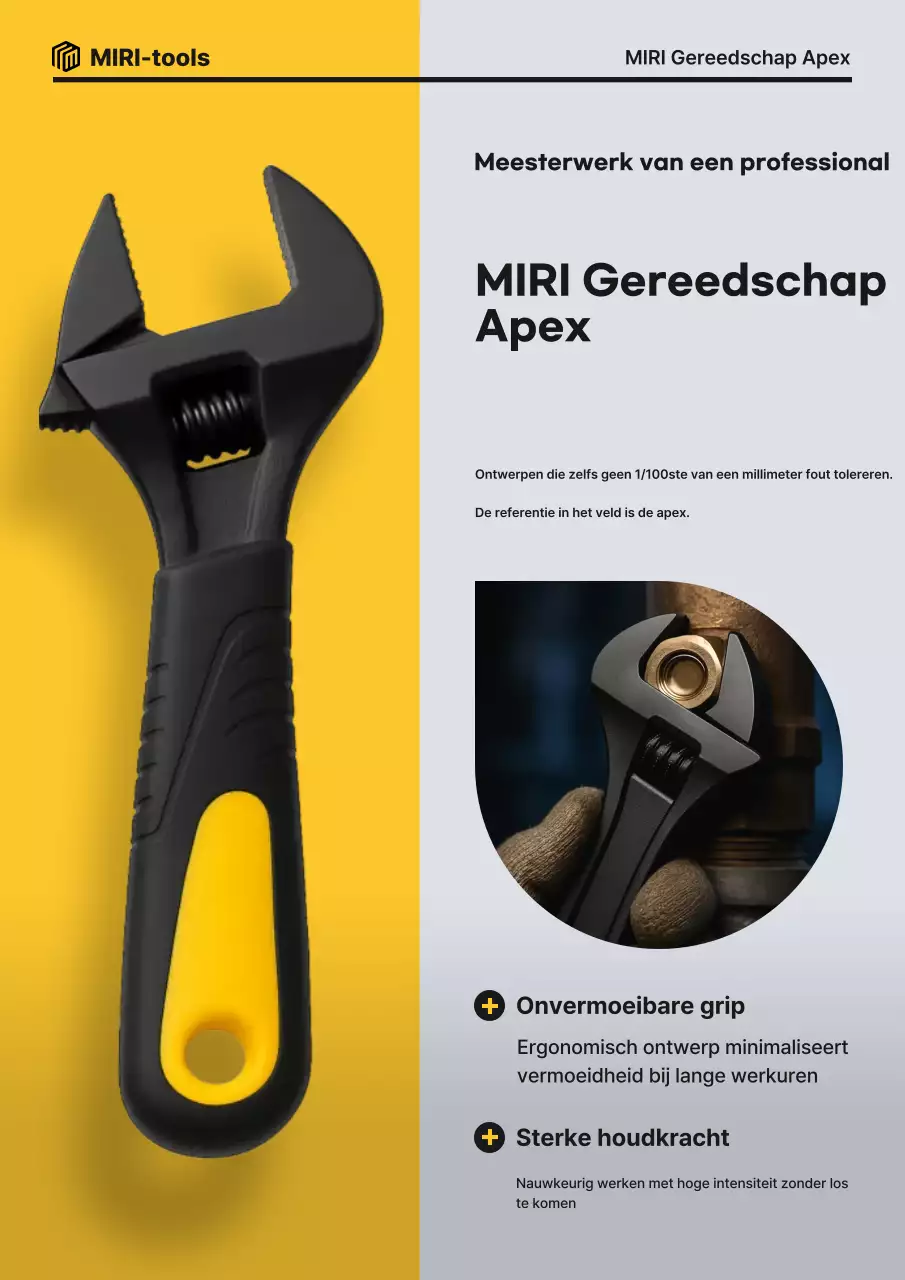 Zwarte moderne gereedschapsadvertentie