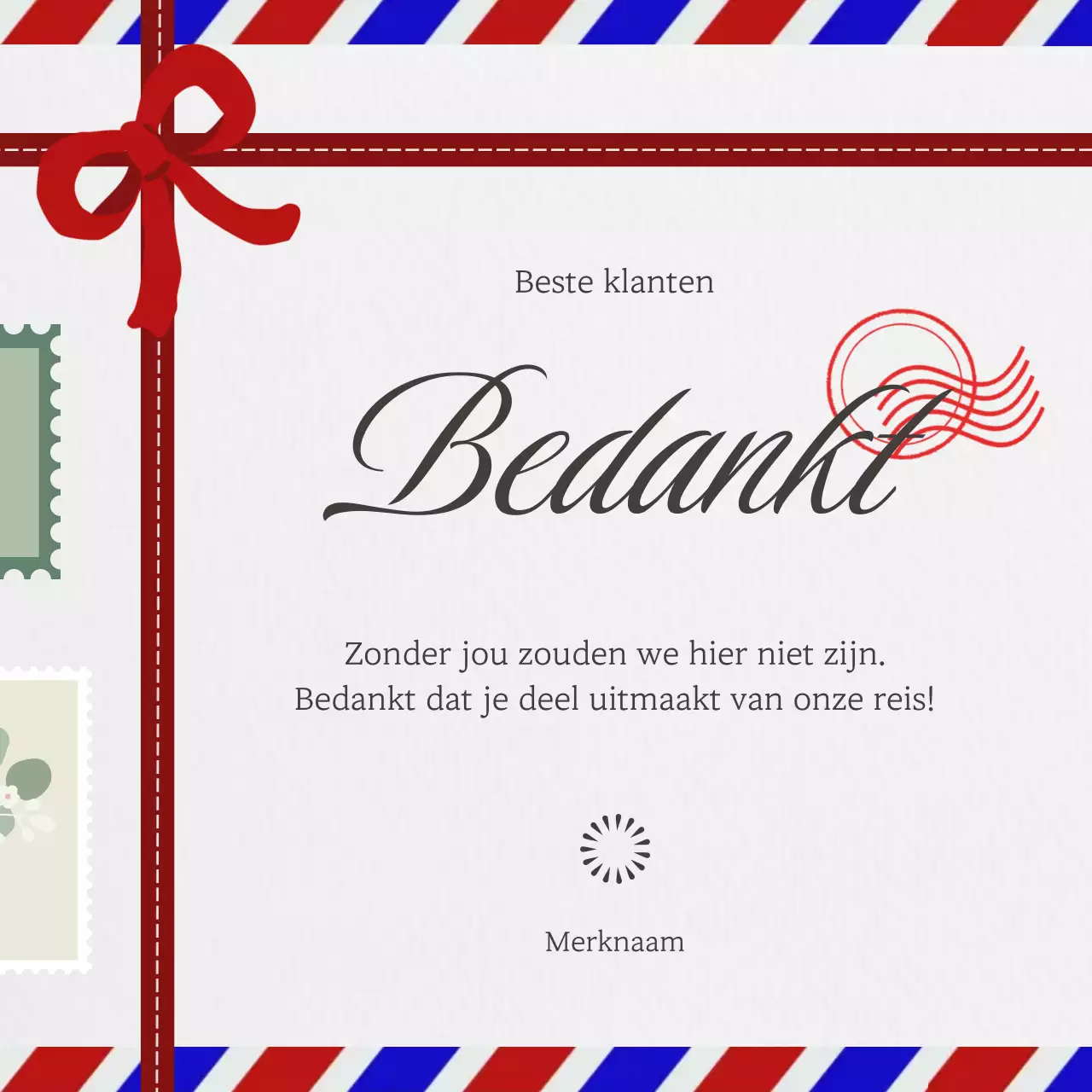 Rood en grijs vintage minimalistisch nieuwjaarsvierkant voor sociale media