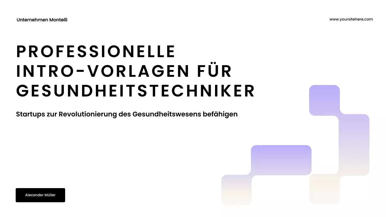 Purple Modern Health Tech Werbepräsentation