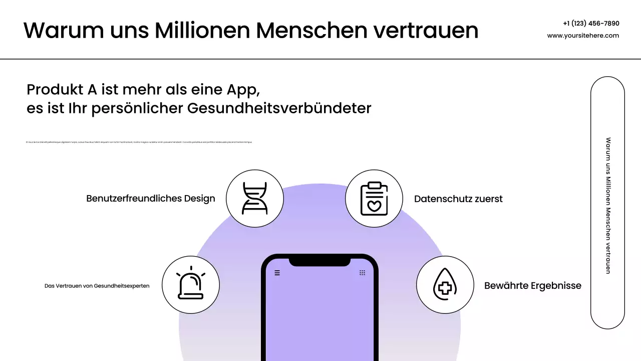 Purple Modern Health Tech Werbepräsentation