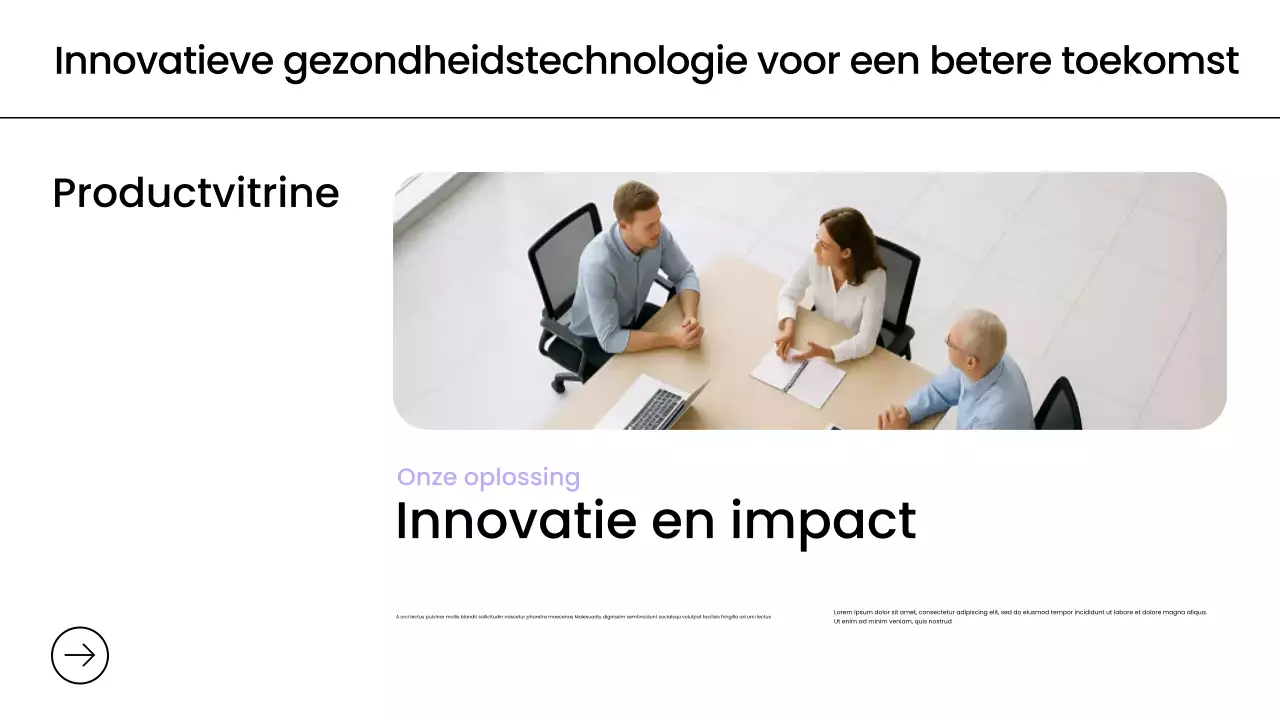 Paarse moderne gezondheidstechnologie promotiepresentatie