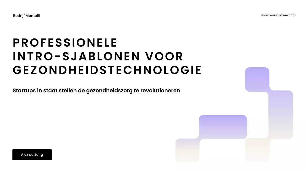 Paarse moderne gezondheidstechnologie promotiepresentatie