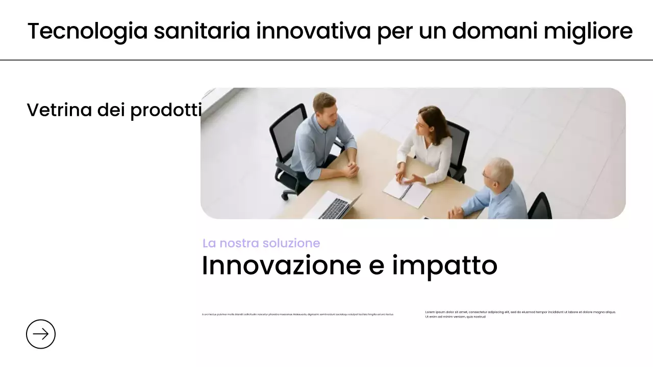 Presentazione promozionale della tecnologia sanitaria moderna viola