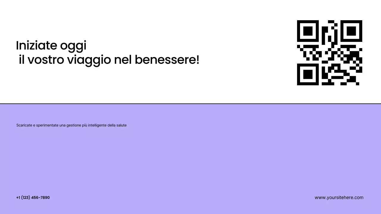 Presentazione promozionale della tecnologia sanitaria moderna viola