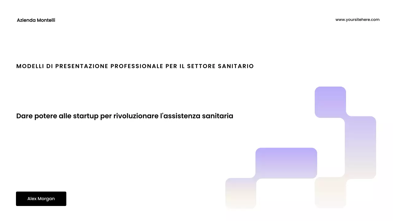 Presentazione promozionale della tecnologia sanitaria moderna viola