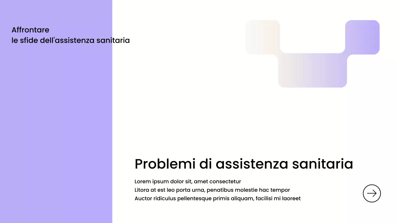 Presentazione promozionale della tecnologia sanitaria moderna viola