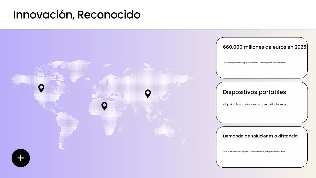 Presentación de promoción de tecnología sanitaria moderna de color púrpura