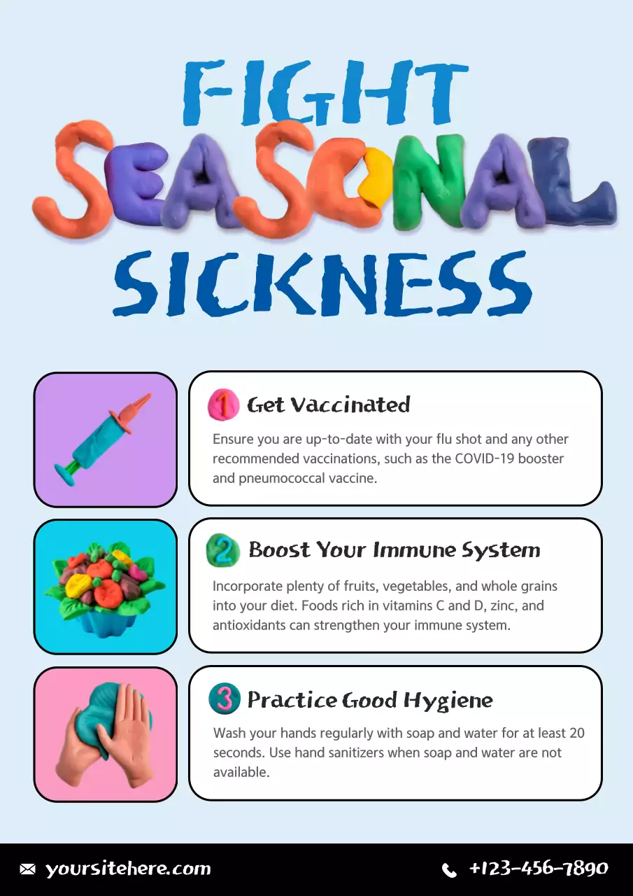 Blue Trendy Health Guide Poster