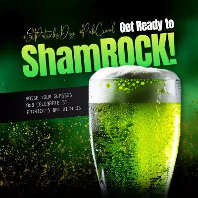 green trendy StPatricksDay promotion