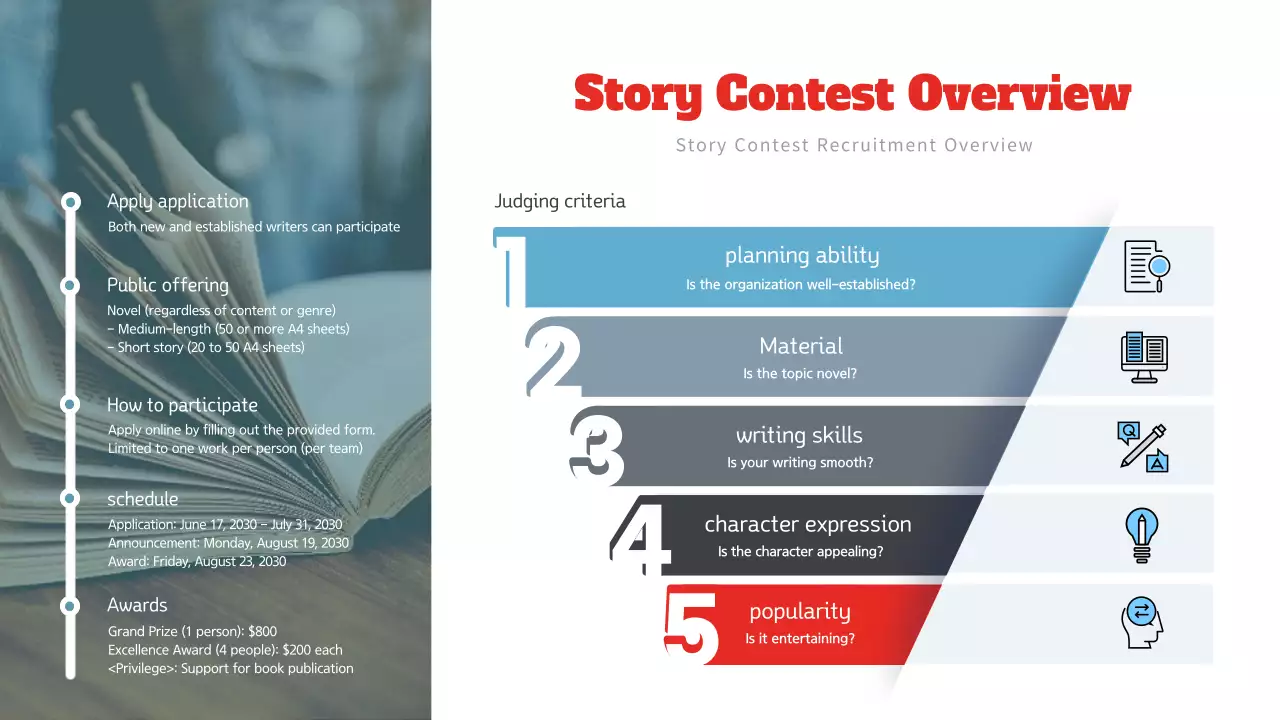 Infografis Pengumuman Kontes Red Modern