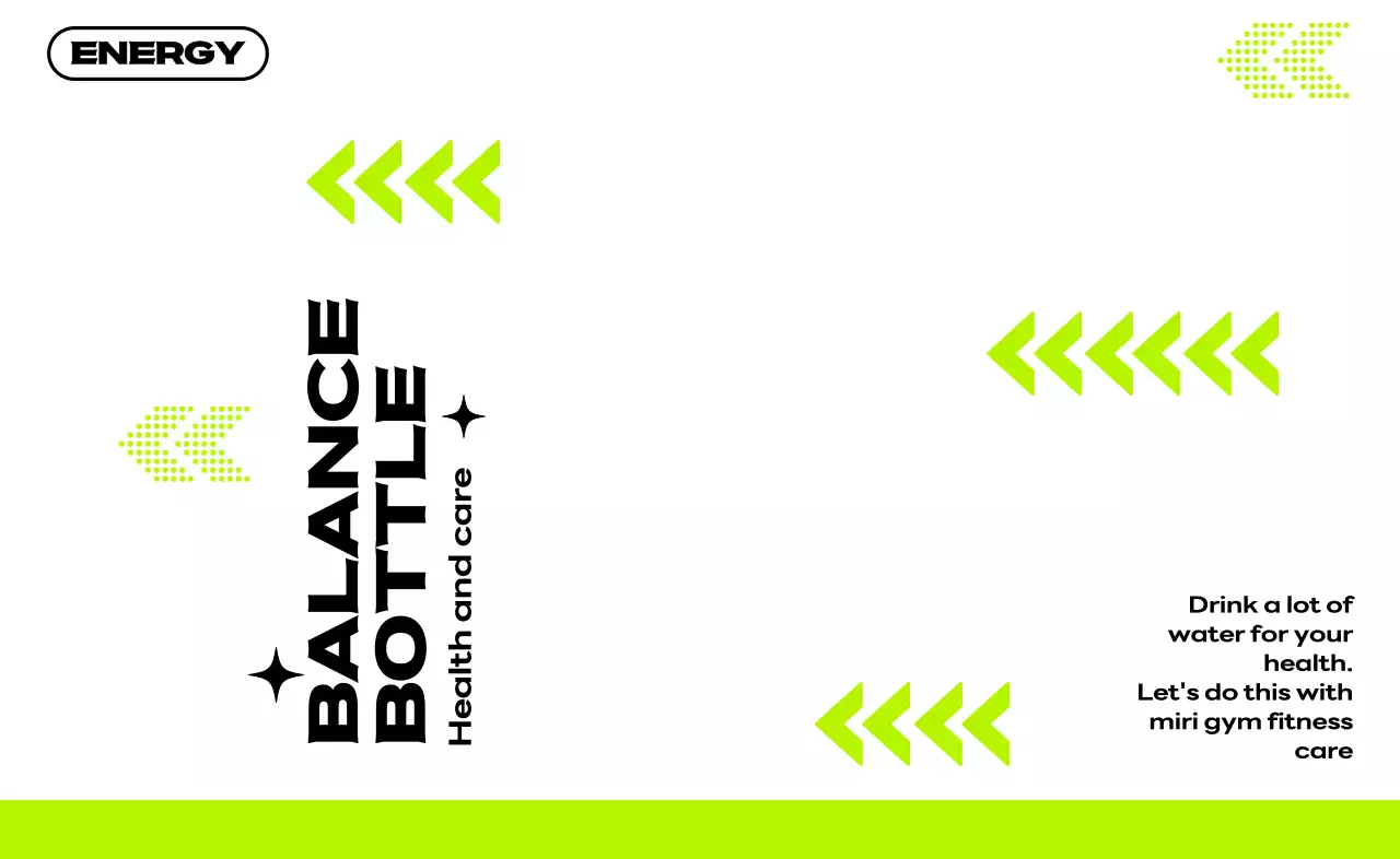 그린과 블랙의 타이포그래피 헬스클럽 홍보용
