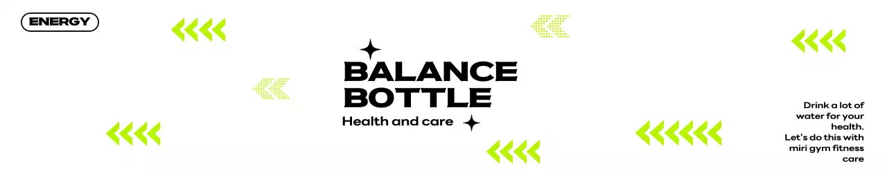 그린과 블랙의 타이포그래피 헬스클럽 홍보용