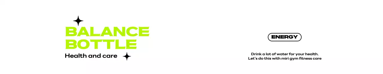 그린과 블랙의 타이포그래피 헬스클럽 홍보용