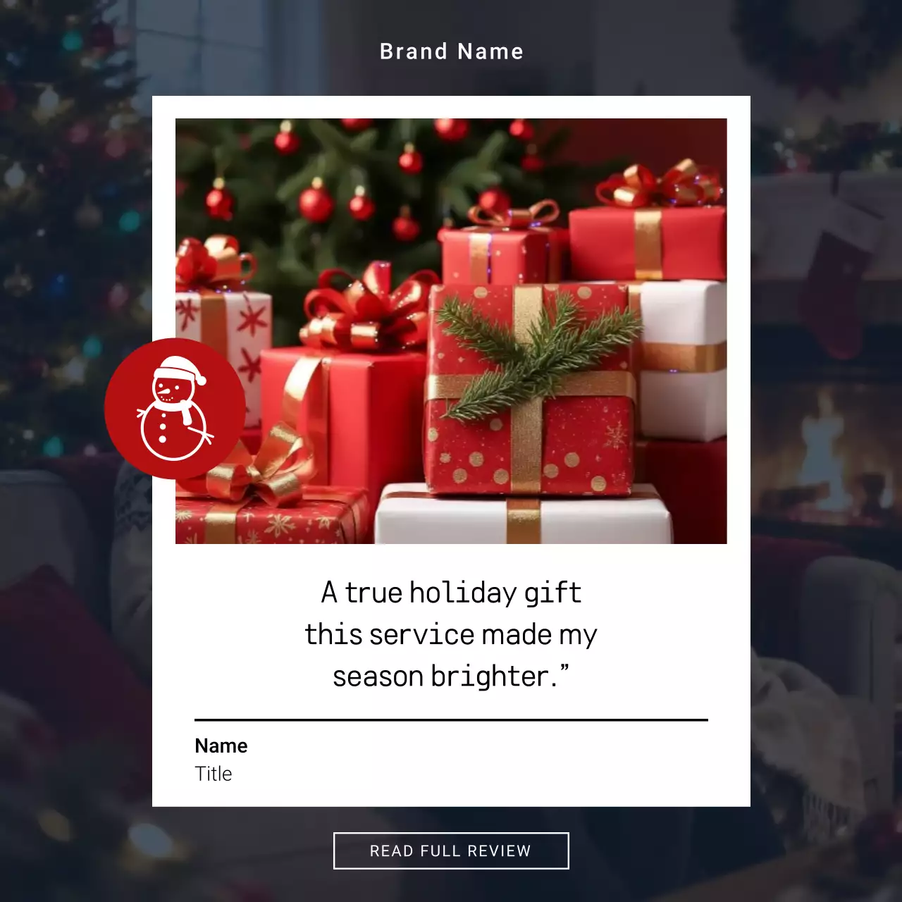 Red Traditional Holiday Greetings Card