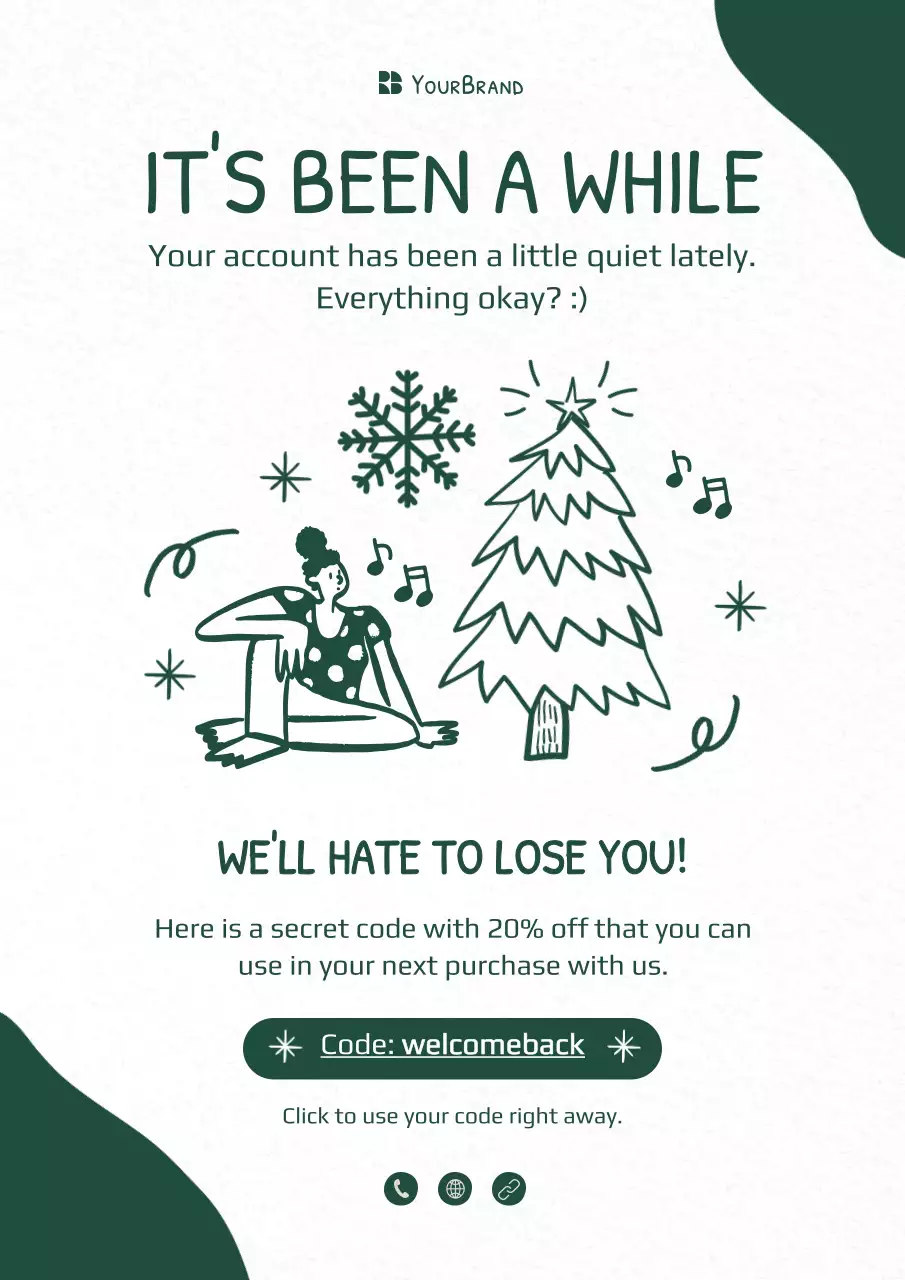 Green Organic Christmas Holiday Promotion Poster